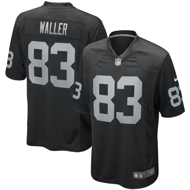 mens nike darren waller black las vegas raiders game player jersey